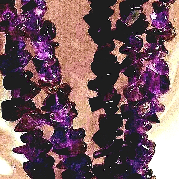 Authentic Jewelry - Amethyst Chip Necklace in Sterling Silver